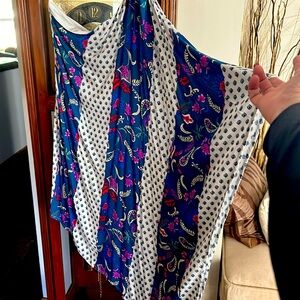 Fun boho one shoulder dress.